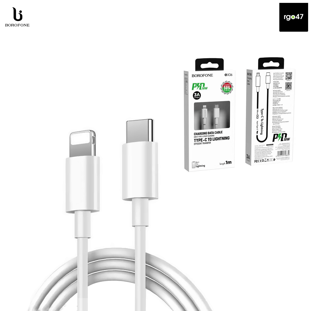 USB C to Lightning Cable, 1m, White