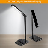 Wireless charger LED Touch desk Lamp Black
