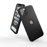 Apple iPhone 12 Pro Max 360 Grad Schutz Schwarze Hülle