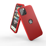 Apple iPhone 12 Pro 360 Grad Schutz Schwarze Hülle
