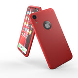 Apple iPhone XR 360 Rote Hülle mit Schutzglas